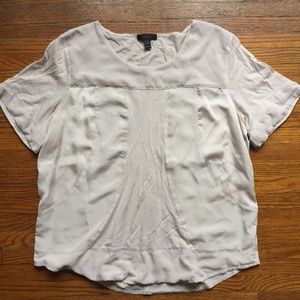 J. Crew size XL Beige Short Sleeve Blouse